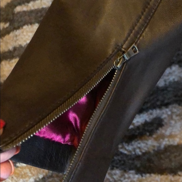 Motto Dark Brown Leather Jacket - Picture 4 of 6